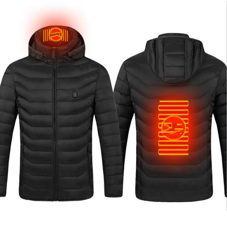 Men’s Electric Heated Winter Jacket – 9 Heat Zones, Windproof & Insulated