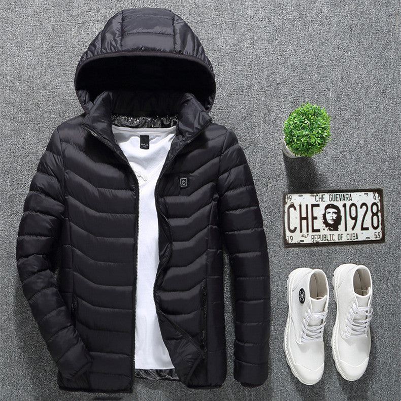 Men’s Electric Heated Winter Jacket – 9 Heat Zones, Windproof & Insulated